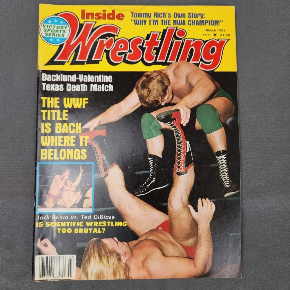 Inside Wrestling Magazine March 1982 WWF Title Backlund Valentine Death‎ DiBiase